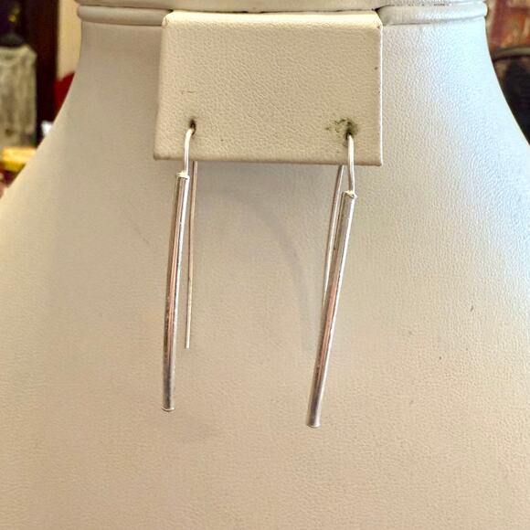 Sterling Silver Modernist Threader Earrings - Picture 1 of 5